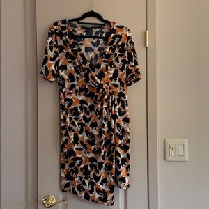 Banana Republic Burnt Orange and Navy dress